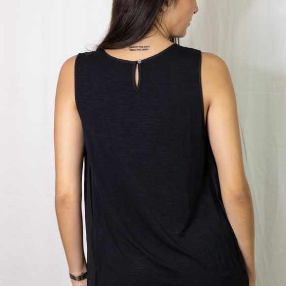 Dolan left of coast black shirred sleeveless top - Picture 3 of 8